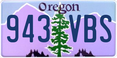 OR license plate 943VBS