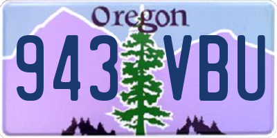 OR license plate 943VBU