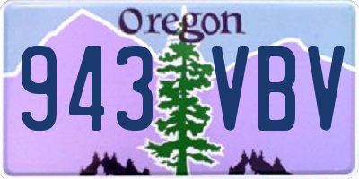 OR license plate 943VBV
