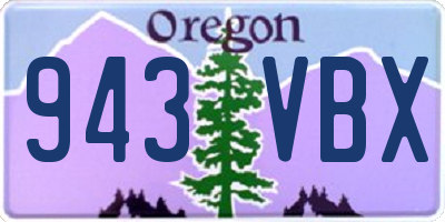 OR license plate 943VBX