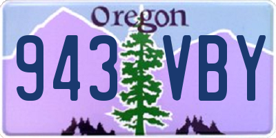 OR license plate 943VBY