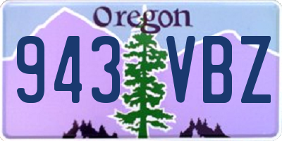 OR license plate 943VBZ