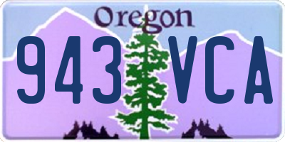OR license plate 943VCA