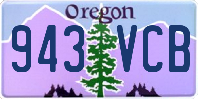 OR license plate 943VCB