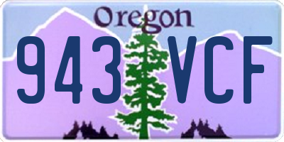 OR license plate 943VCF