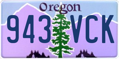 OR license plate 943VCK