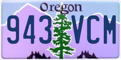 OR license plate 943VCM