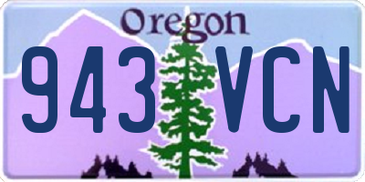 OR license plate 943VCN