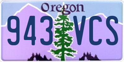 OR license plate 943VCS