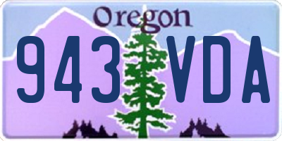 OR license plate 943VDA