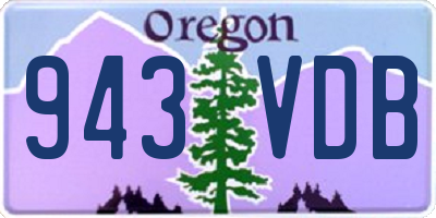 OR license plate 943VDB