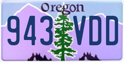 OR license plate 943VDD