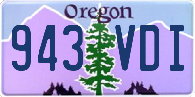 OR license plate 943VDI