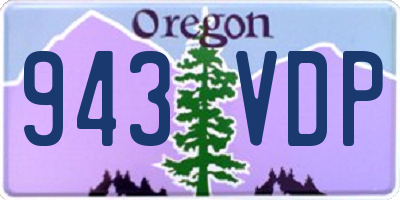 OR license plate 943VDP
