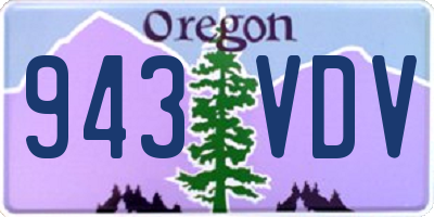 OR license plate 943VDV