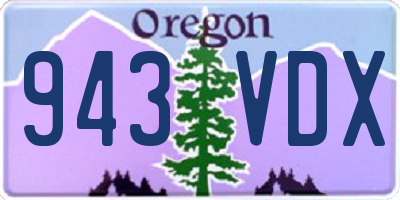 OR license plate 943VDX