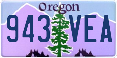 OR license plate 943VEA