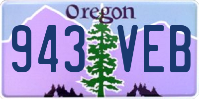 OR license plate 943VEB