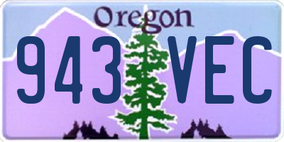 OR license plate 943VEC