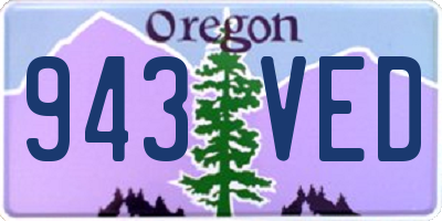 OR license plate 943VED