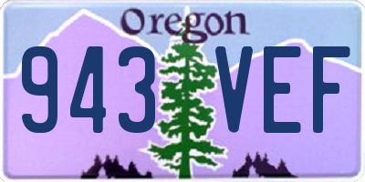 OR license plate 943VEF