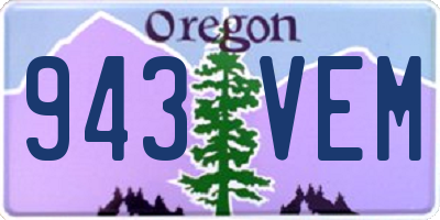 OR license plate 943VEM