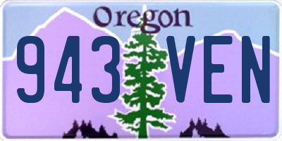 OR license plate 943VEN