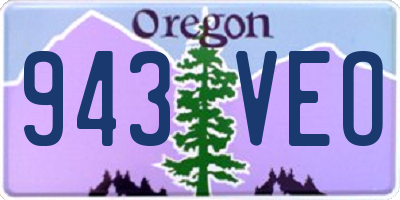 OR license plate 943VEO
