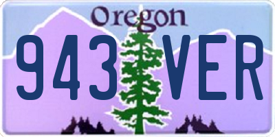 OR license plate 943VER