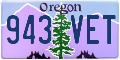 OR license plate 943VET