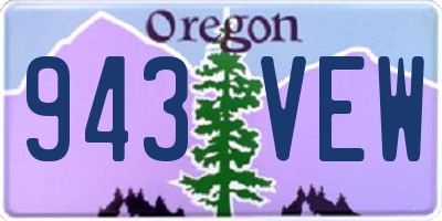 OR license plate 943VEW