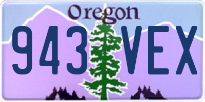 OR license plate 943VEX