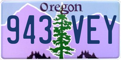OR license plate 943VEY