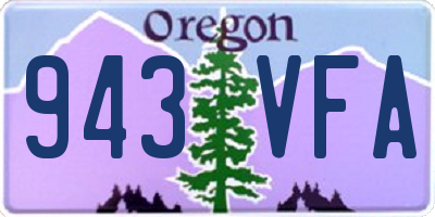 OR license plate 943VFA