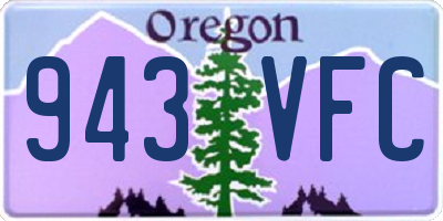 OR license plate 943VFC