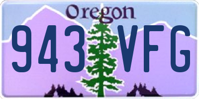 OR license plate 943VFG