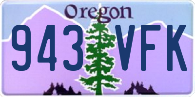OR license plate 943VFK