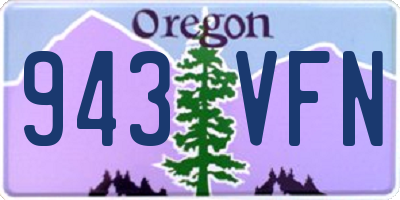 OR license plate 943VFN