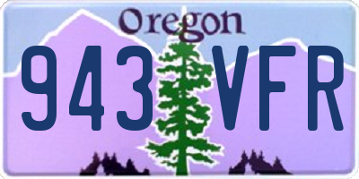 OR license plate 943VFR