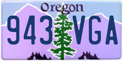 OR license plate 943VGA