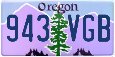 OR license plate 943VGB