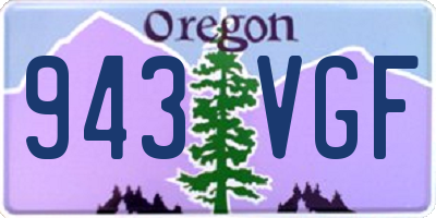 OR license plate 943VGF
