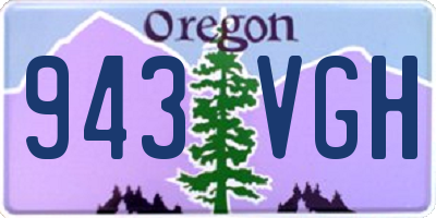 OR license plate 943VGH