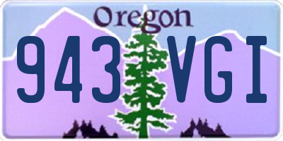 OR license plate 943VGI