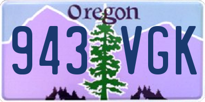 OR license plate 943VGK
