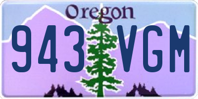OR license plate 943VGM
