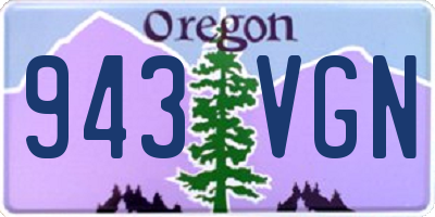 OR license plate 943VGN