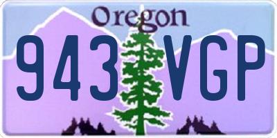 OR license plate 943VGP