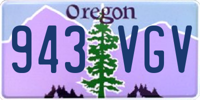 OR license plate 943VGV