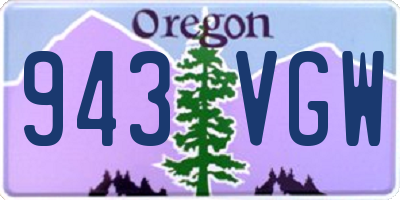 OR license plate 943VGW